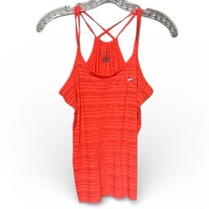 Nike Women's Vibrant Pink Strappy Tank Top, transparent, XS, dri fit